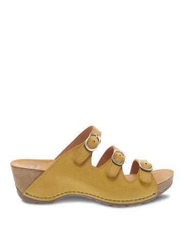 Talons Dansko Tarin Burnished Nubuck Femme Jaune | FR 897OKI
